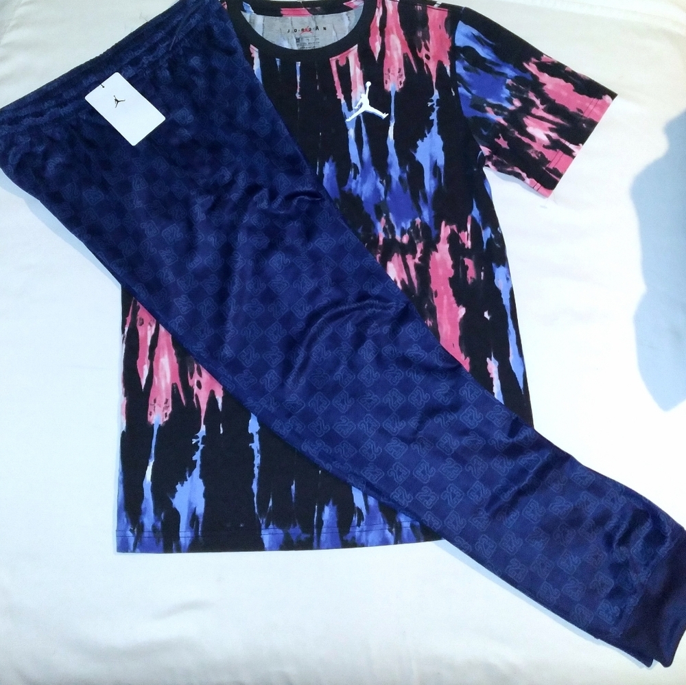 Jordan Boys Youth 2pc Jogger Bottoms & Tee Set - XL